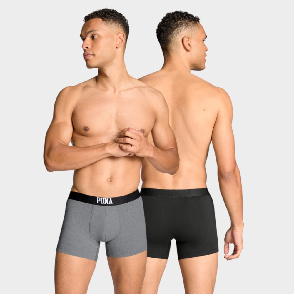 Ανδρικό Μποξεράκι Puma Men Embossed Logo Boxers 2P 701231477-002