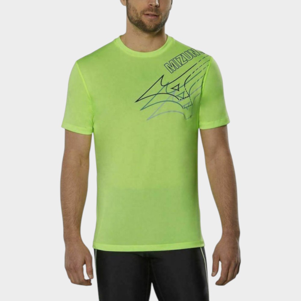 Ανδρικό T-shirt Mizuno Core Graphic Tee J2GA205737 Κίτρινο