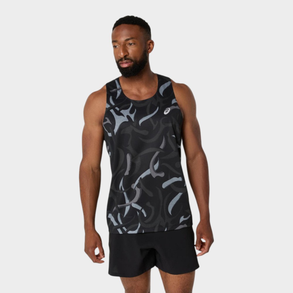 Ανδρική Μπλούζα T-shirt Asics Road All Over Print Singlet 2011D091-001