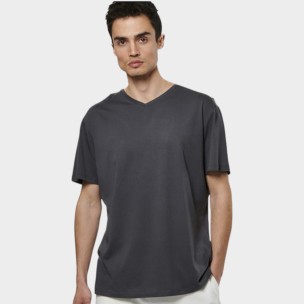 Ανδρικό V-Neck T-Shirt Body Action Men's V-Neck T-Shirt 053521-01 (Graphite Grey)