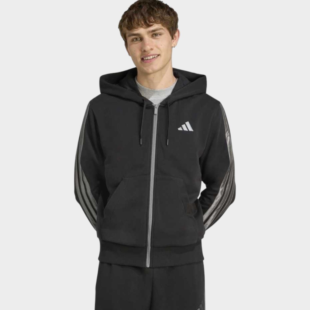 Ανδρικη Ζακετα Adidas Holiday 3-Stripes JM1695 Μαύρο