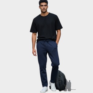 Ανδρικό Παντελόνι Φόρμας Be:Nation Logo Open Hem Pant 02302312 (D.Blue)