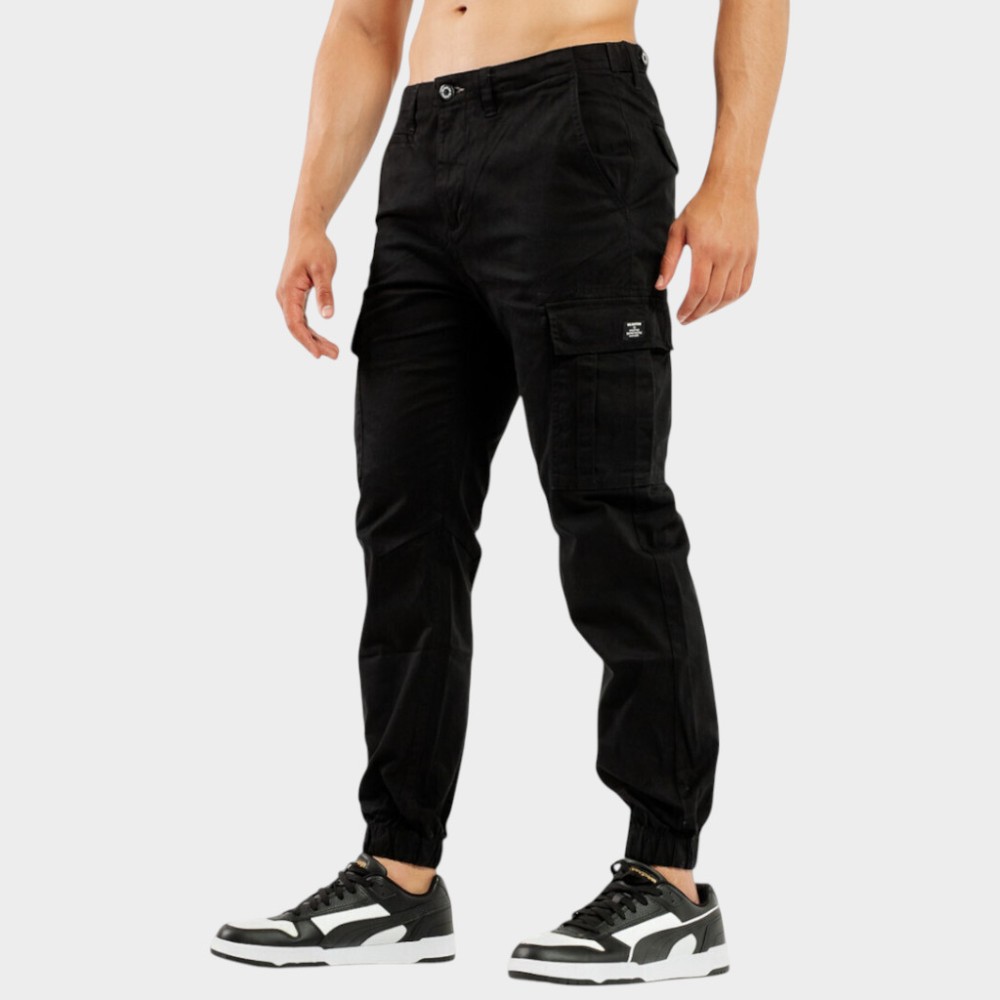 Ανδρικό Παντελόνι Be:Nation Cargo Pants Elastic Hem 02312504-01 (Black)
