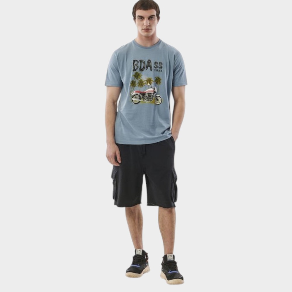 Ανδρική Βερμούδα Body Action Natural Dye Cargo Shorts  033322-01-ΒLΑCΚ