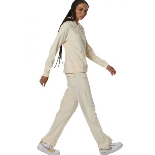 Γυναικείο Βελουτέ Παντελόνι Φόρμας Body Action Women's Basic Velour Pants 021533-01 (Birch Cream)