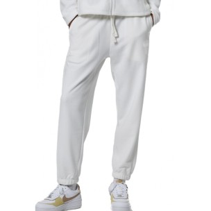 Γυναικείο Παντελόνι Φόρμας Body Action French Terry Velour Pants 021536-01 (Star White)