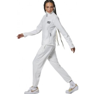Γυναικείο Παντελόνι Φόρμας Body Action French Terry Velour Pants 021536-01 (Star White)