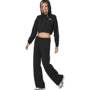 Γυναικείο Παντελόνι Φόρμας Body Action Women's Wide Leg Sweatpants 021540-01 (Black)