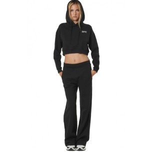 Γυναικείο Παντελόνι Φόρμας Body Action Women's Wide Leg Sweatpants 021540-01 (Black)