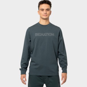 Ανδρική Μπλούζα Be:Nation Essentials Long Sleeve Tee Petrol 06302504-4F