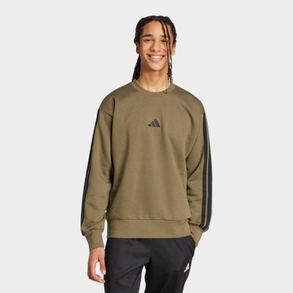 Ανδρικό Φούτερ Adidas Essentials 3-Stripes Fleece Sweatshirt KB7648