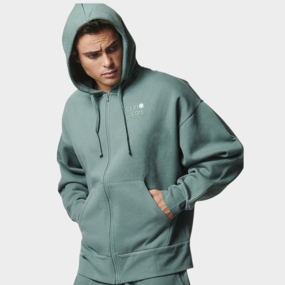 Ανδρικό Φούτερ με Κουκούλα Body Action Men's Fleece Zip Up Hoodie 073424-07B Pine Green