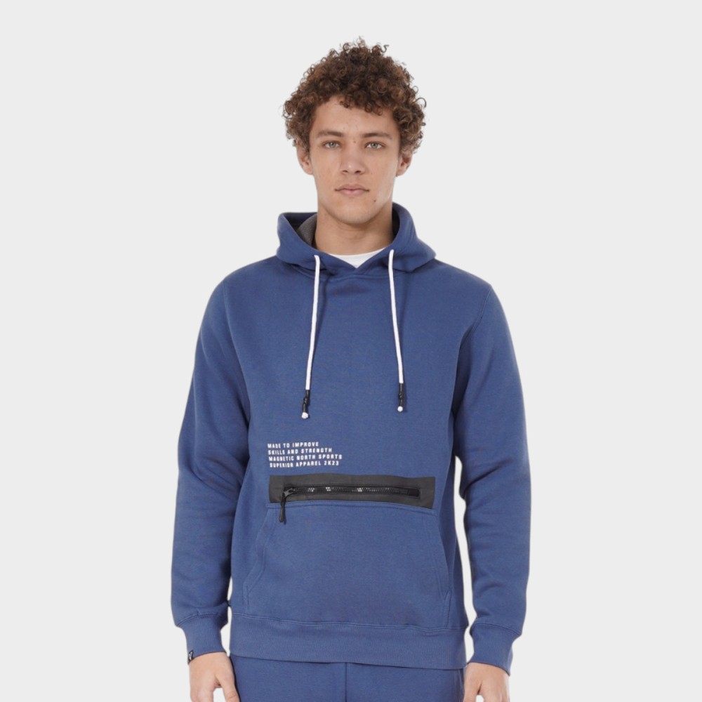 Ανδρικό Φούτερ με Κουκούλα Magnetic North Men's 2K23 Zip Hoodie 22053 Blue