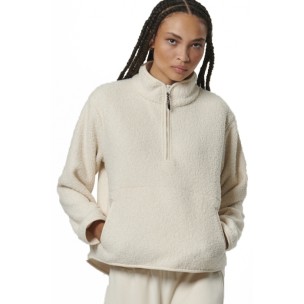 Γυναικείο Φούτερ Body Action Women's Oversize Boucle Fleece Half Zip 061529-01 (Pristine Ecru)