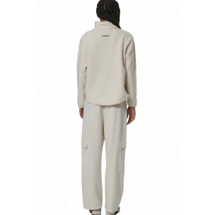 Γυναικείο Φούτερ Body Action Women's Oversize Boucle Fleece Half Zip 061529-01 (Pristine Ecru)