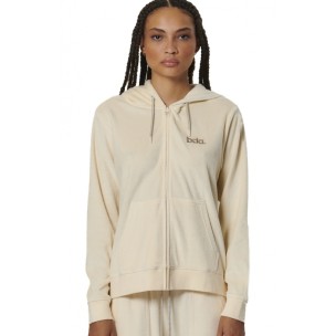Γυναικεία Βελουτέ Ζακέτα Body Action Women's Velour Hoodie Jacket 071518-01 (Birch Cream)