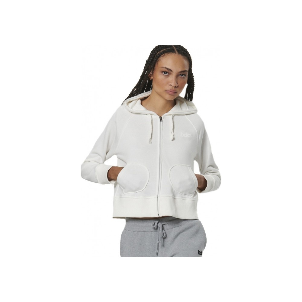 Γυναικεία Ζακέτα με Κουκούλα Body Action Women's Zip Through Hoodie 071522-01 (Star White)