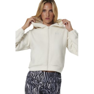 Γυναικεία Ζακέτα με Κουκούλα Body Action Women's Full Zip Sherpa Fleece Hoodie 071523-01 (Arctic Wolf Ecru)