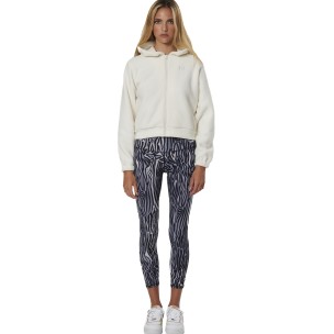 Γυναικεία Ζακέτα με Κουκούλα Body Action Women's Full Zip Sherpa Fleece Hoodie 071523-01 (Arctic Wolf Ecru)