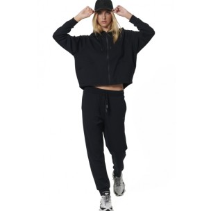 Γυναικεία Ζακέτα με Κουκούλα Body Action Women's Modal Boxy Jacket 071524-01 (Black)