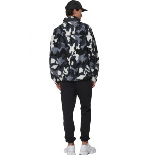 Ανδρική Ζακέτα Body Action Men's Printed Sherpa Fleece Jacket 073529-01 (Camo Black Grey)