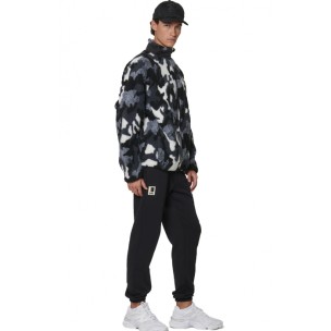 Ανδρική Ζακέτα Body Action Men's Printed Sherpa Fleece Jacket 073529-01 (Camo Black Grey)