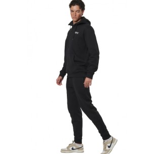 Ανδρική Ζακέτα με Κουκούλα Body Action Men's Zip Through Hoodie 073525-01 (Black)
