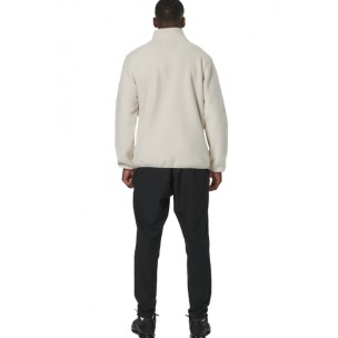 Ανδρική Ζακέτα Body Action Men's Boucle Fleece Jacket 073522-01 (Pristine Ecru)