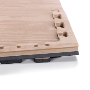 Δάπεδο Προστασίας Puzzle EVA 100x100x2,5 cm (Ξύλο / Μαύρο) Amila 36653