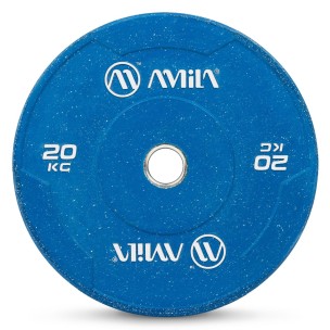 Δίσκος Color Bumper Plate Slim 50 mm 20 kg (Μπλέ) Amila 84849