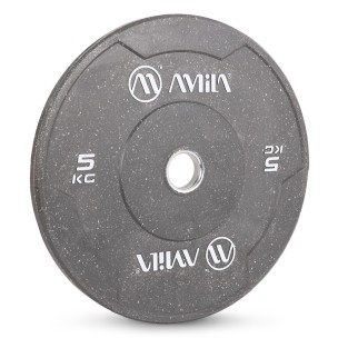 Δίσκος Color Bumper Plate Slim 50 mm 5 kg (Γκρί) Amila 84846