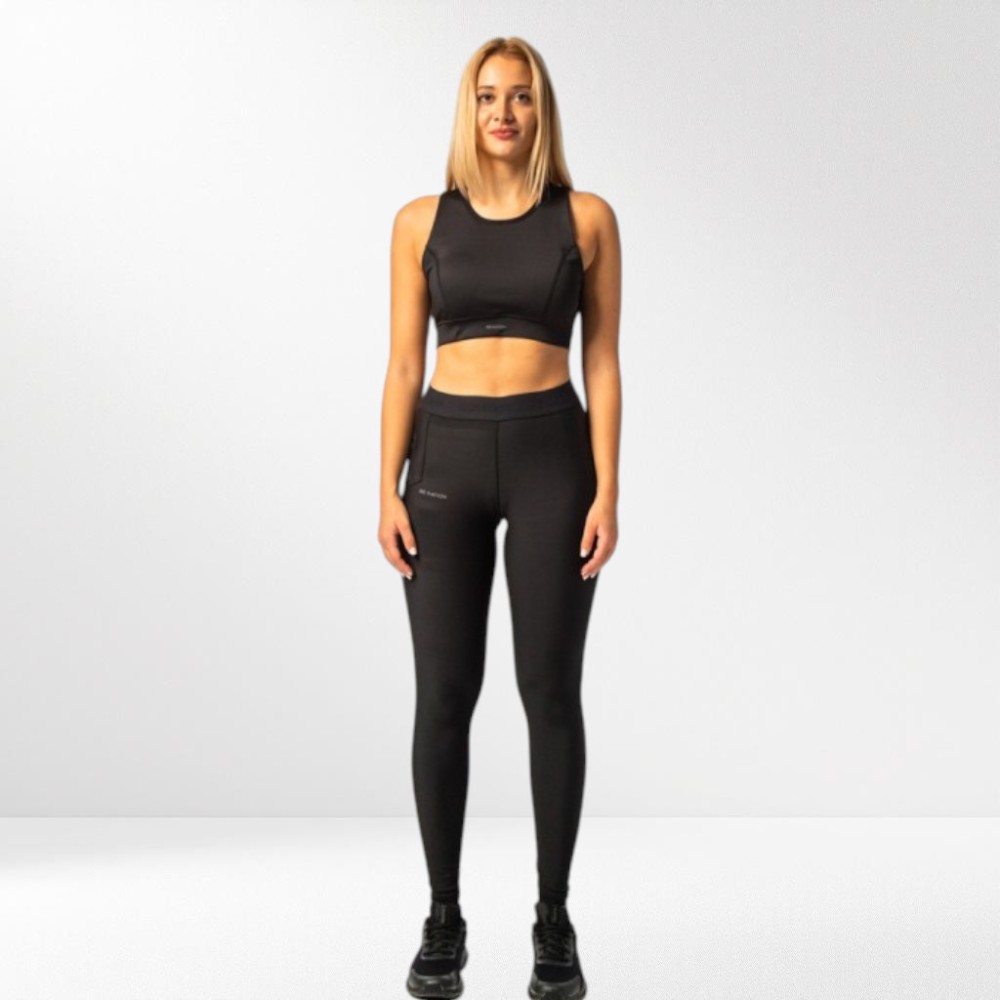 Γυναικείο Κολάν Be Nation Basic Wide Logo Band With Side Pocket 7/8 Leggings Black 01102202 01