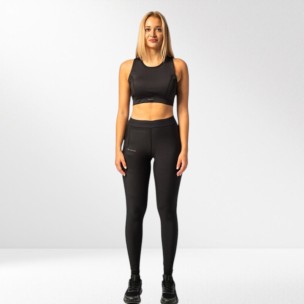 Γυναικείο Κολάν Be Nation Basic Wide Logo Band With Side Pocket 7/8 Leggings Black 01102202 01