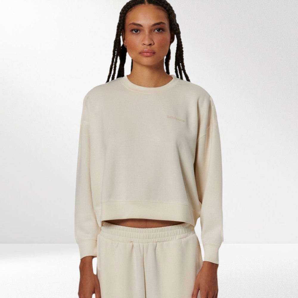 Γυναικείο Φούτερ Body Action Women's Modal Crop Sweatshirt 061527-01 (Salt Ecru)