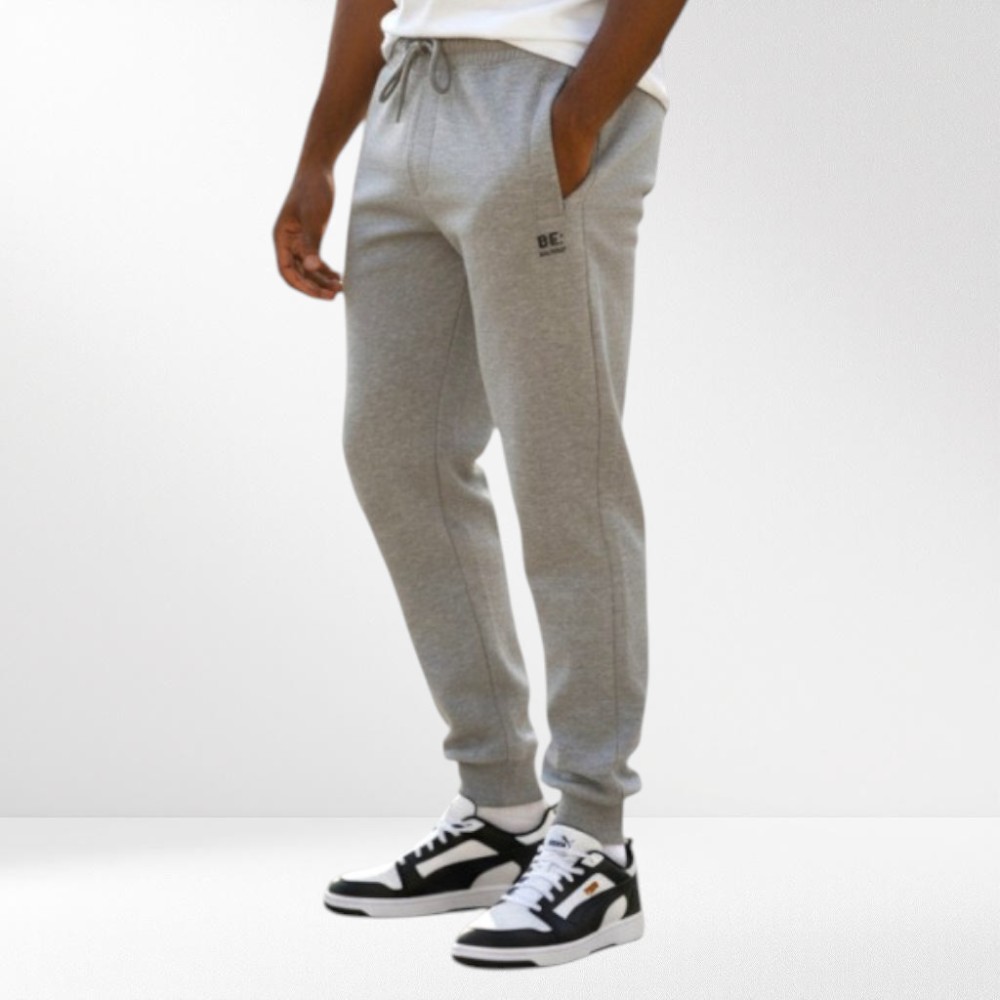 Ανδρικό Παντελόνι Φόρμας Be:Nation Logo Elastic Hem Pant 02302301 (Medium Grey Melange)