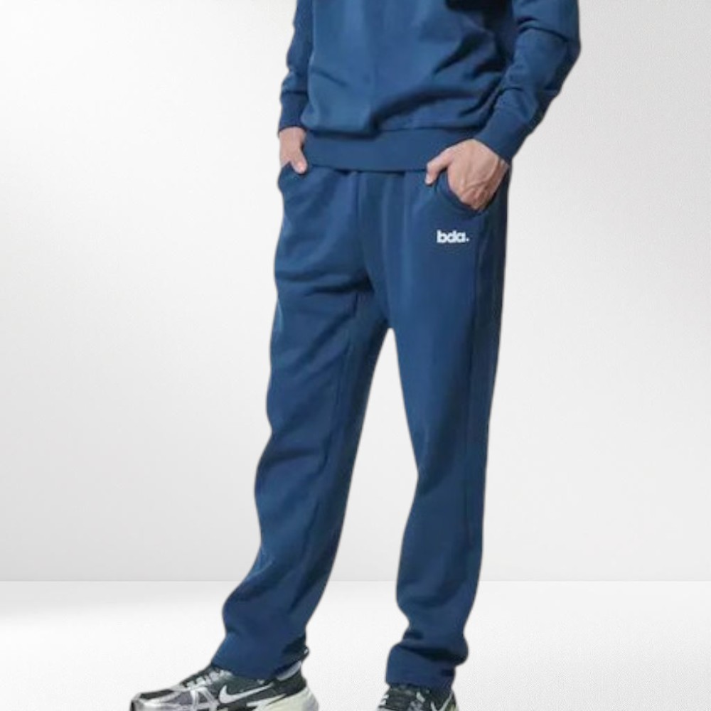 Ανδρικό Παντελόνι Φόρμας Body Action Men's Fleece Open Leg Sweatpants 023439-01-Cobalt Blue