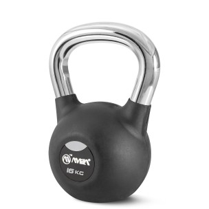 Kettlebell Rubber Cover Cr Handle 8 kg Μαύρο Amila 44496