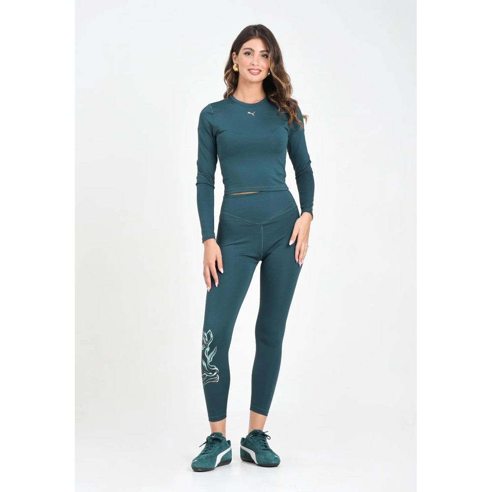 Γυναικείο Κολάν Puma GREEN TERRAINS High-Waist Training Tights Women 527486-75