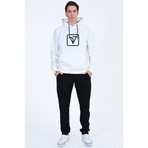 Ανδρικό Φούτερ με Κουκούλα Magnetic North Men's Hoodie HD Logo 22051-Off White