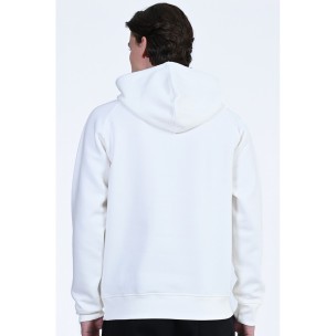 Ανδρικό Φούτερ με Κουκούλα Magnetic North Men's Hoodie HD Logo 22051-Off White