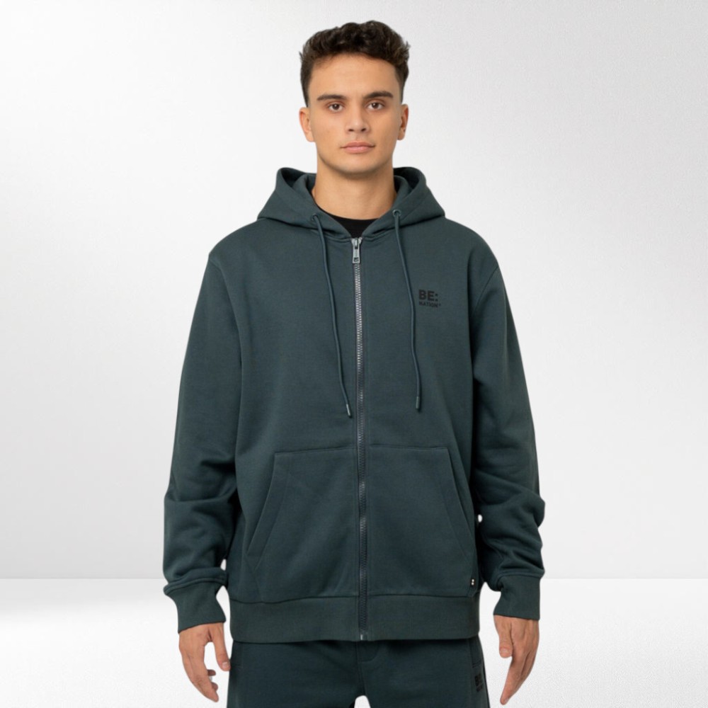Ανδρική Ζακέτα με κουκούλα Be:Nation Logo Full Zip Hoodie Petrol 07302501-4F