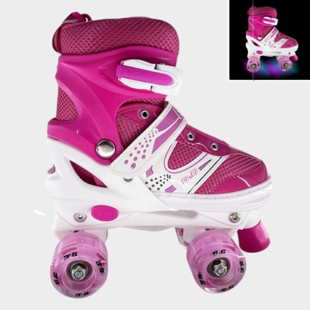 Αυξομειούμενα Πατίνια Roller GC SK3 Quad Ρόζ (Size 31-34)