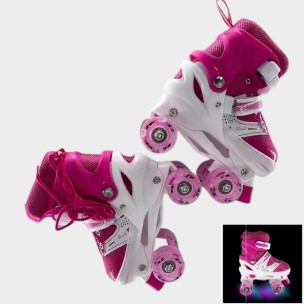 Αυξομειούμενα Πατίνια Roller GC SK3 Quad Ρόζ (Size 31-34)