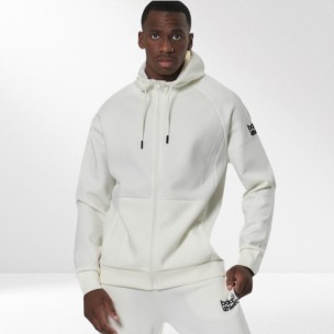 Ανδρική Ζακέτα με Κουκούλα Body Action Men's Sport Gym Tech Zip Hoodie 073521-05A (White Off)