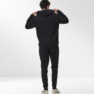 Ανδρική Ζακέτα με Κουκούλα Body Action Men's Zip Through Hoodie 073525-01 (Black)