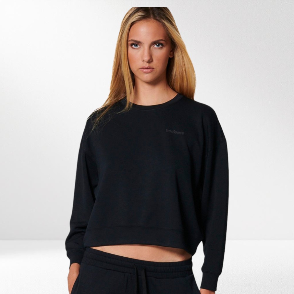 Γυναικείο Φούτερ Body Action Women's Modal Crop Sweatshirt 061527-01 (Black)