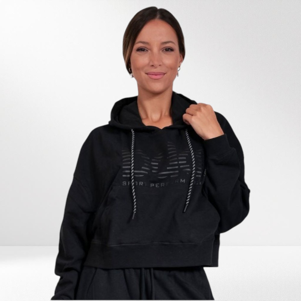 Γυναικείο Φούτερ Body Action Women Oversized Cropped Hoodie 061219 01 Black