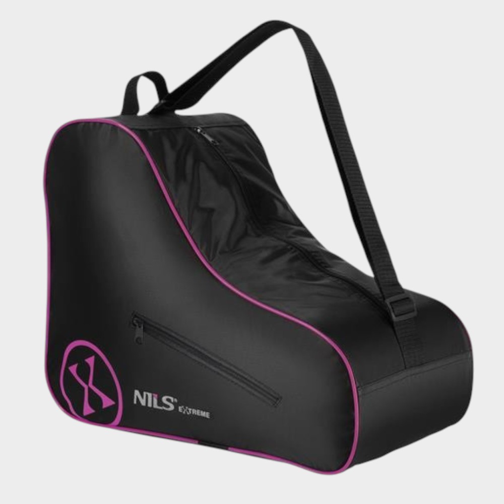 Τσάντα μεταφοράς Inline Rollers με φερμουάρ Nils Extreme TS306 Μαύρο/Ρόζ (One Size)