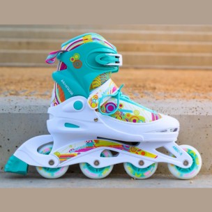 Αυξομειούμενα Inline Skates Αθλοπαιδιά, Μέντα 002.1084/MN (Size 26-29)