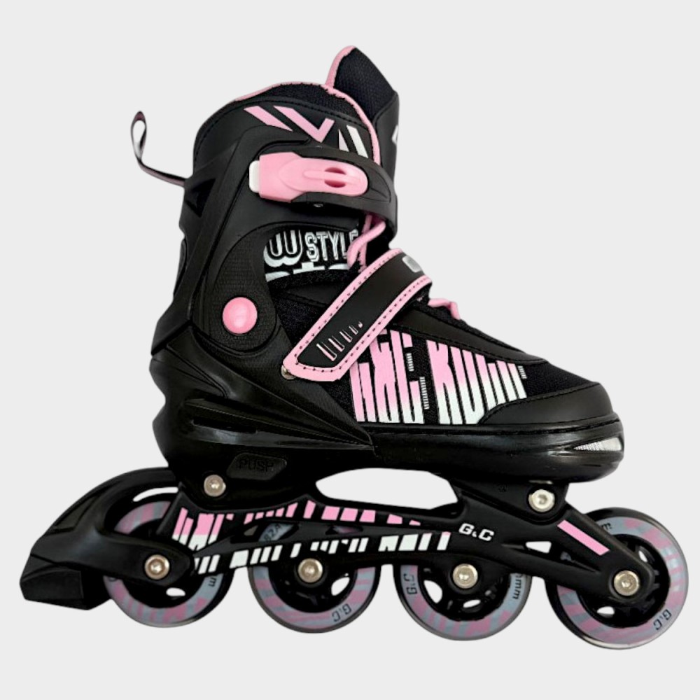 Αυξομειούμενα Πατίνια Roller Gκ'C BW 166 Μαύρο/Ρόζ (Size 39-42)